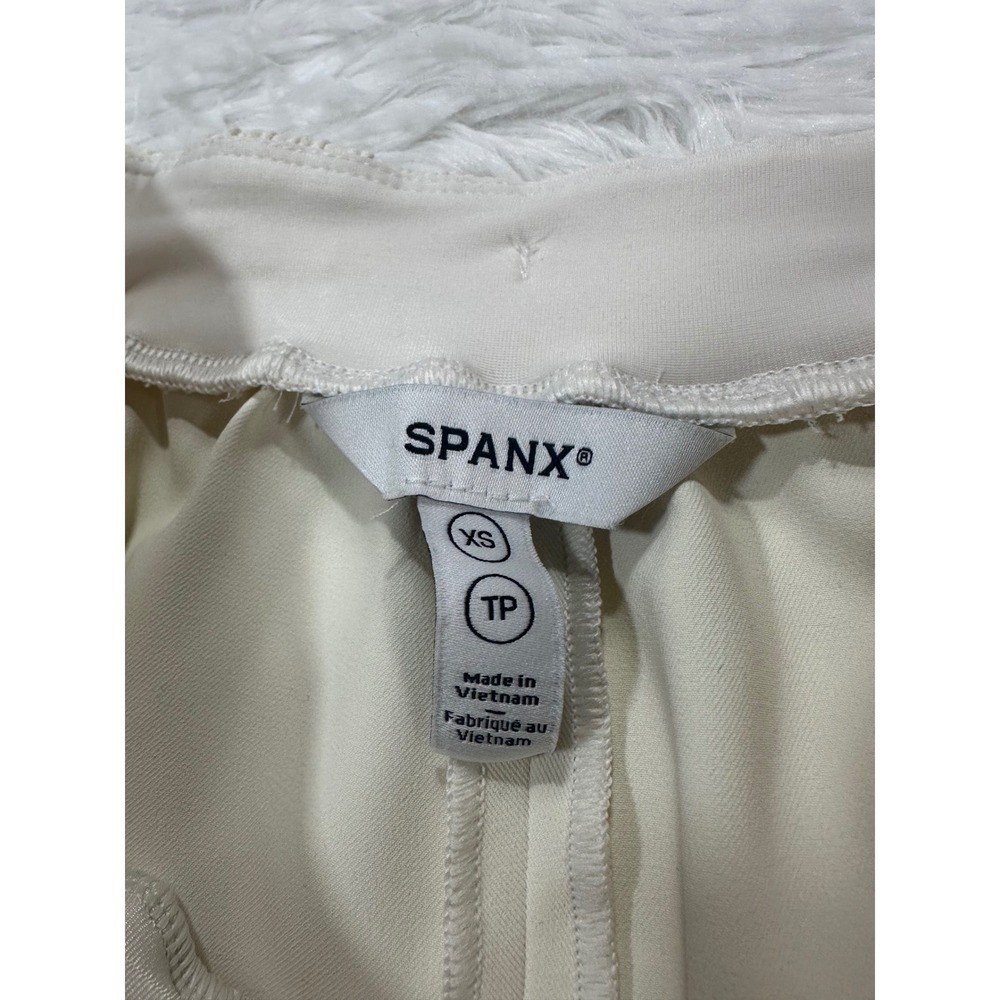 SPANX Carry On Women's Cream Linen Wide Leg Pants size XS Petite - Picture 3 of 3